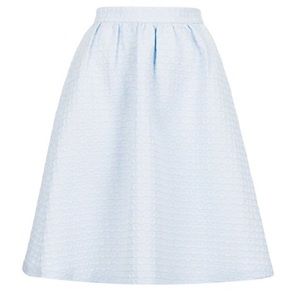 Topshop Light Blue Midi Skirt